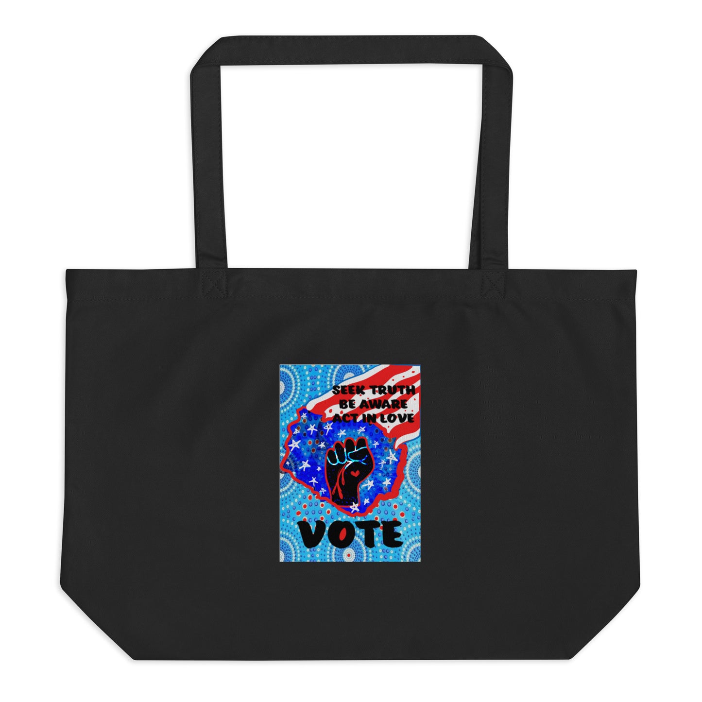 Large organic tote bag